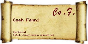 Cseh Fanni névjegykártya