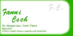 fanni cseh business card